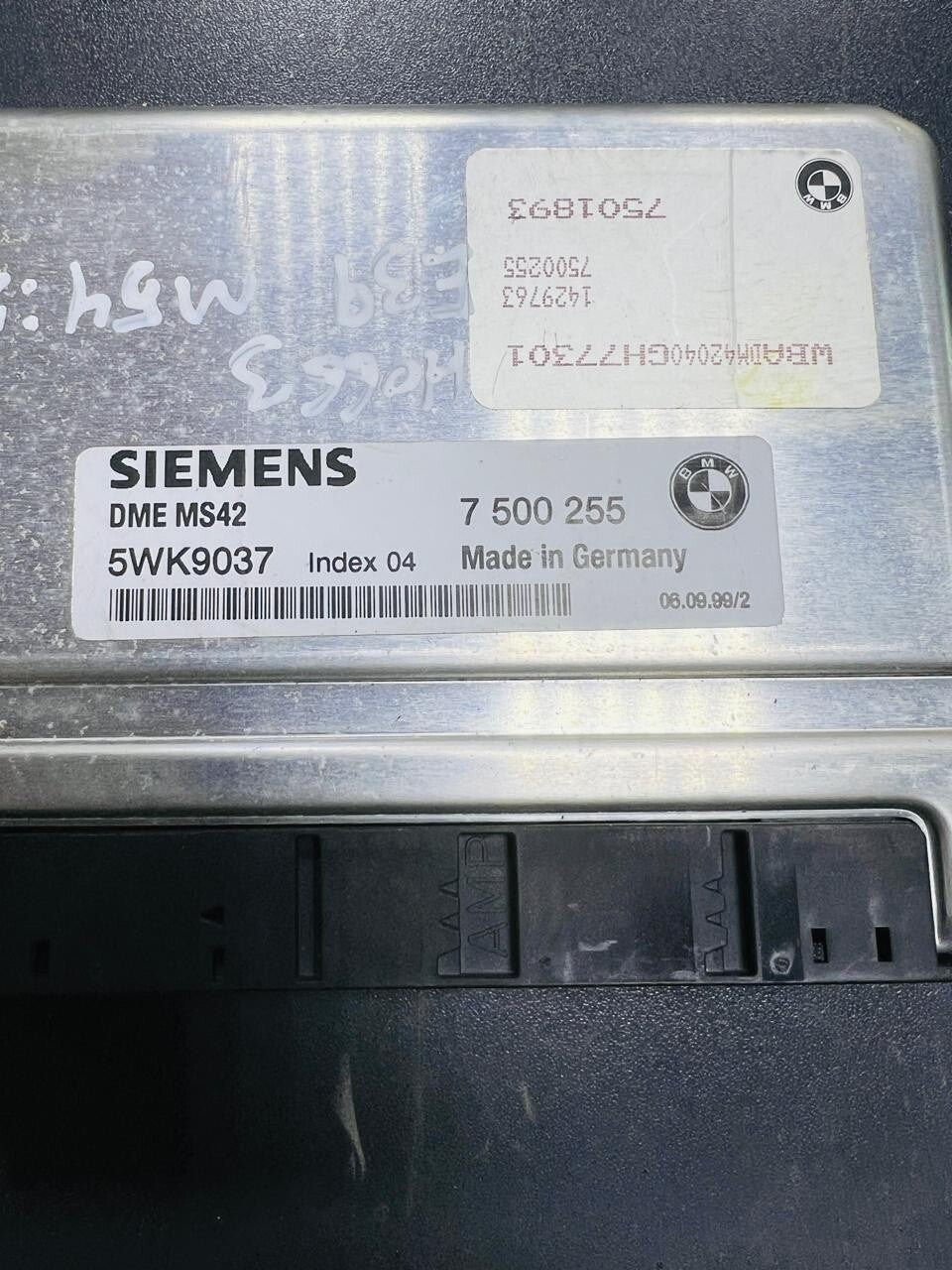 BMW 523i E39 1999 M52 ENGINE CONTROL ECU UNIT ECM DME MS42 7500255