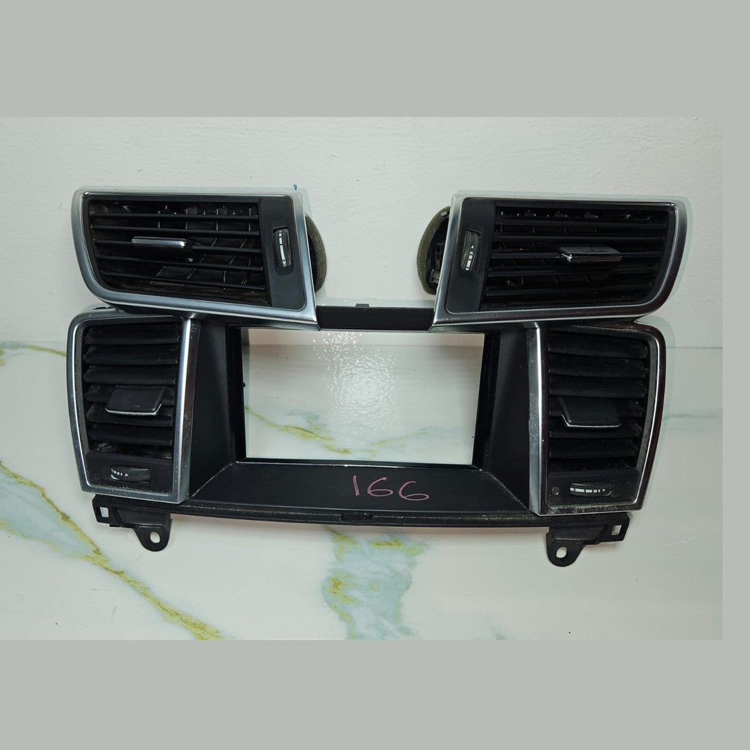 12-16 Mercedes W166 Dash Dashboard Center \ Left & Right A/C Air Bezel Trim Set