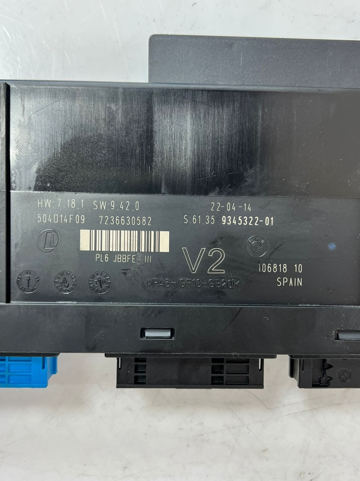 2010-2016 BMW 5 Series F10 F11 Body Control Module BCM ECU JBBFE III 9345322