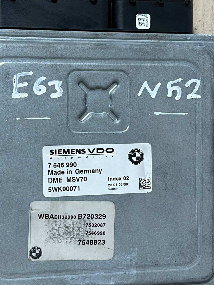 BMW E60 E63 E64 530i 630i N52 258HP ECU Kit DME 7546990 + CAS2 + Key Automatic