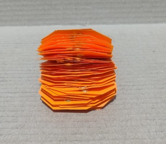 ACRYLIC TAG WITH METAL EYELET – THIN PLASTIC LABEL - IND/CRAFT ID TAG ORANGE