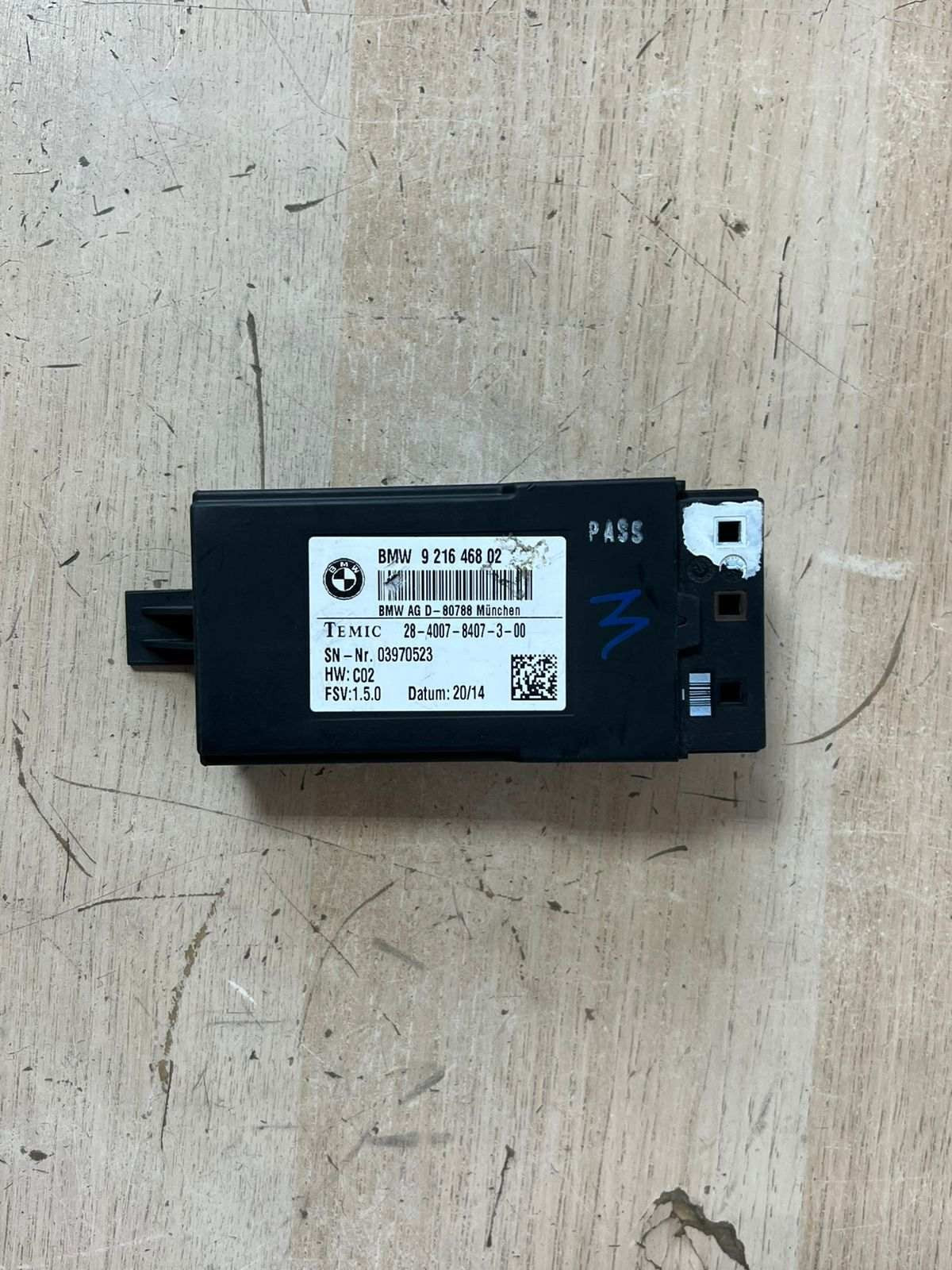 BMW X7 F25 X3 F15 X5 F16 X6 HEATED SEAT CONTROL MODULE P/N 9216468