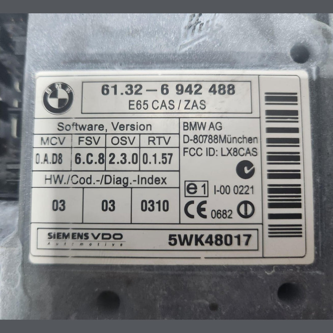 2002-2005 7' E65 BMW 730i Engine Control Unit 7533651 MS45.0 M54 3.0 ECU SET RHD