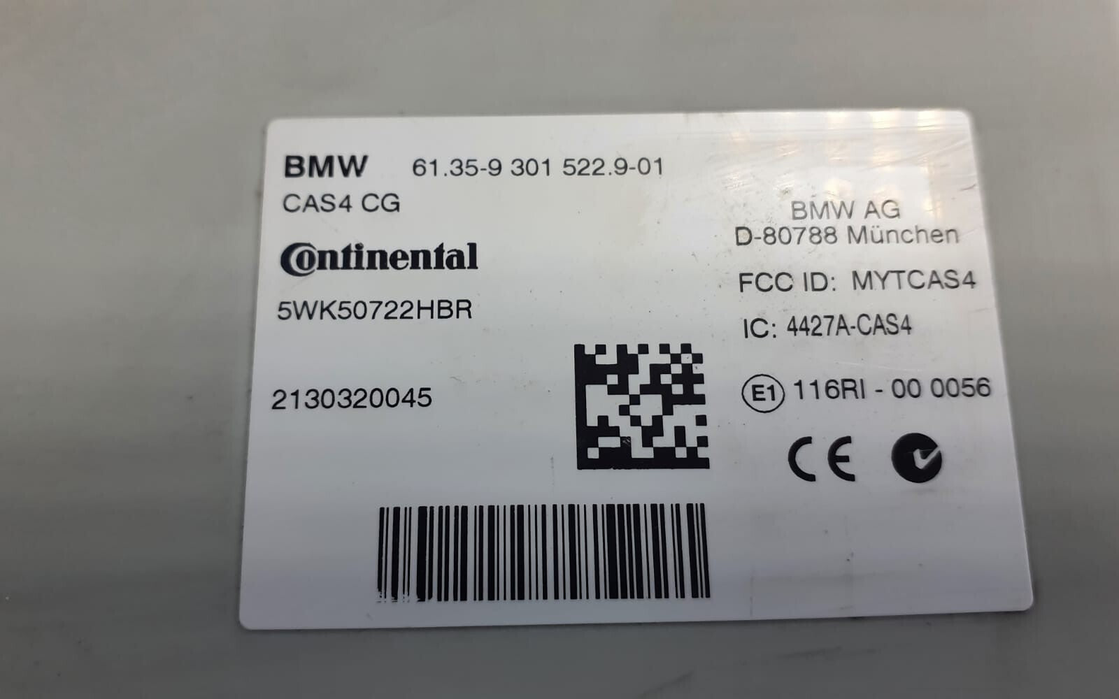 BMW Engine ECU / CAS Kit N47N Diesel Auto F07 F10 F11 5 SERIES 8572438