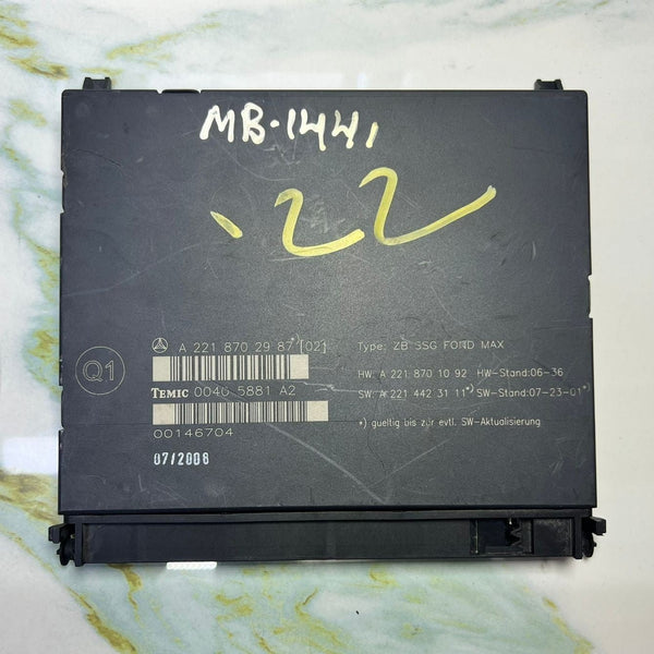 2007-2013 Mercedes-Benz S550 W221 Rear Seat Control Module A221 8702987 OEM