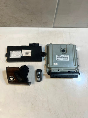 BMW X5 E70 X6 E71 N57 Engine Control Unit ECU SET DDE+CAS3+1KEY 8506570 OEM