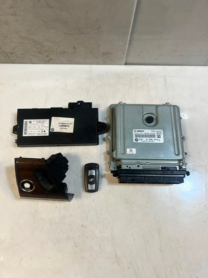 BMW X5 E70 X6 E71 N57 Engine Control Unit ECU SET DDE+CAS3+1KEY 8506570 OEM