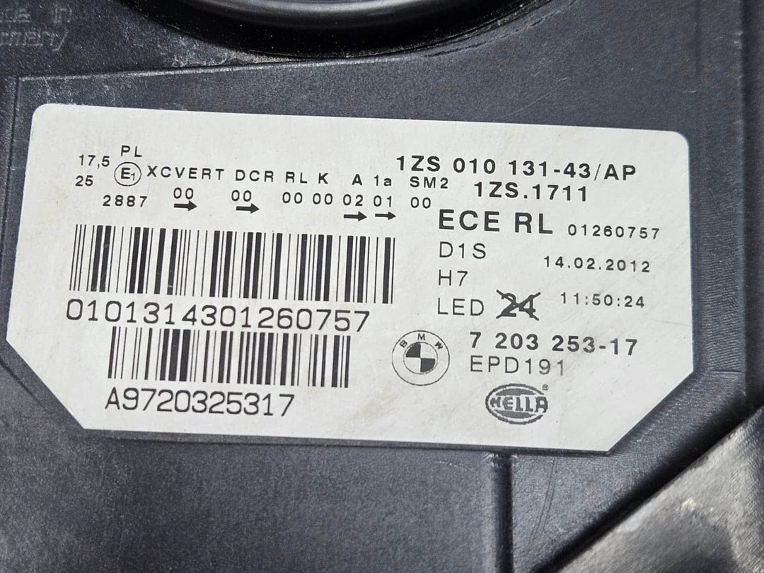 7203253-2009-13 BMW F10 F11 5 Series pre-LCI Adaptive Xenon Headlight Left OEM