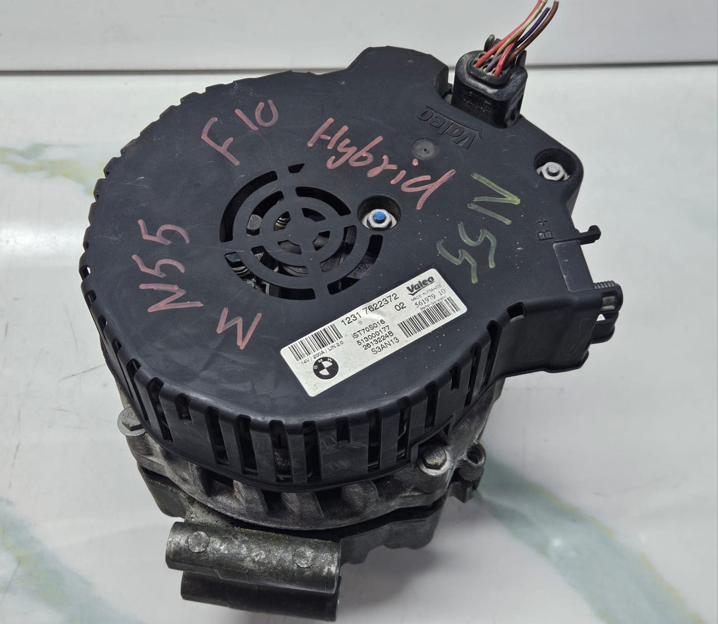 BMW F30 5 Series F10 7 Series F01 F02 N55 Active Hybrid Alternator 7622372 OEM