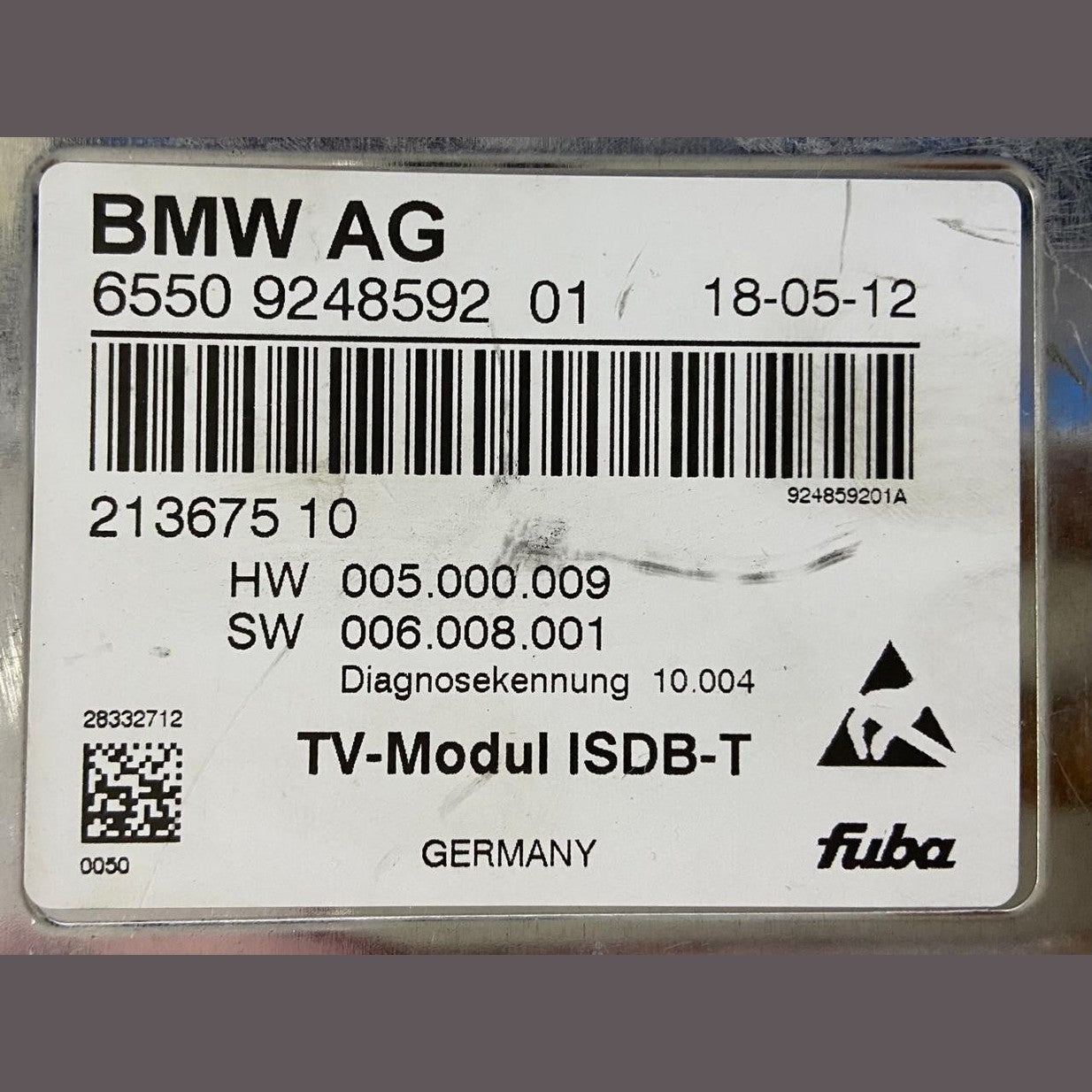 OEM BMW F01 F06 F15 F25 F30 F32 F80 G11 G30 G32 CONTROL TV MODULE 9248592