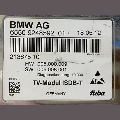 OEM BMW F01 F06 F15 F25 F30 F32 F80 G11 G30 G32 CONTROL TV MODULE 9248592