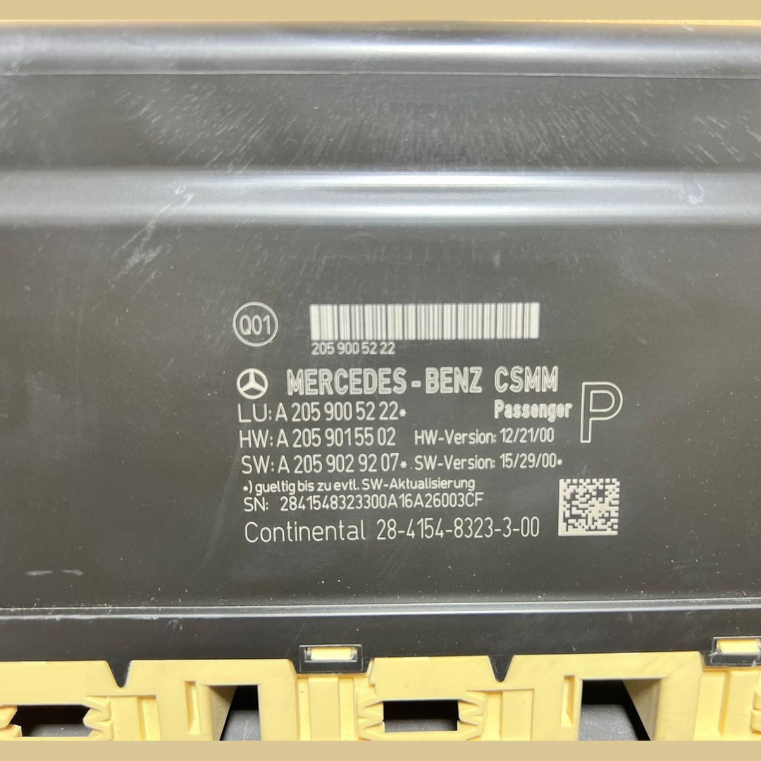 14-18 Mercedes W205 C-Class Front Passenger Seat Control Module A205 9005222 OEM