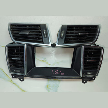 12-16 Mercedes W166 Dash Dashboard Center \ Left & Right A/C Air Bezel Trim Set