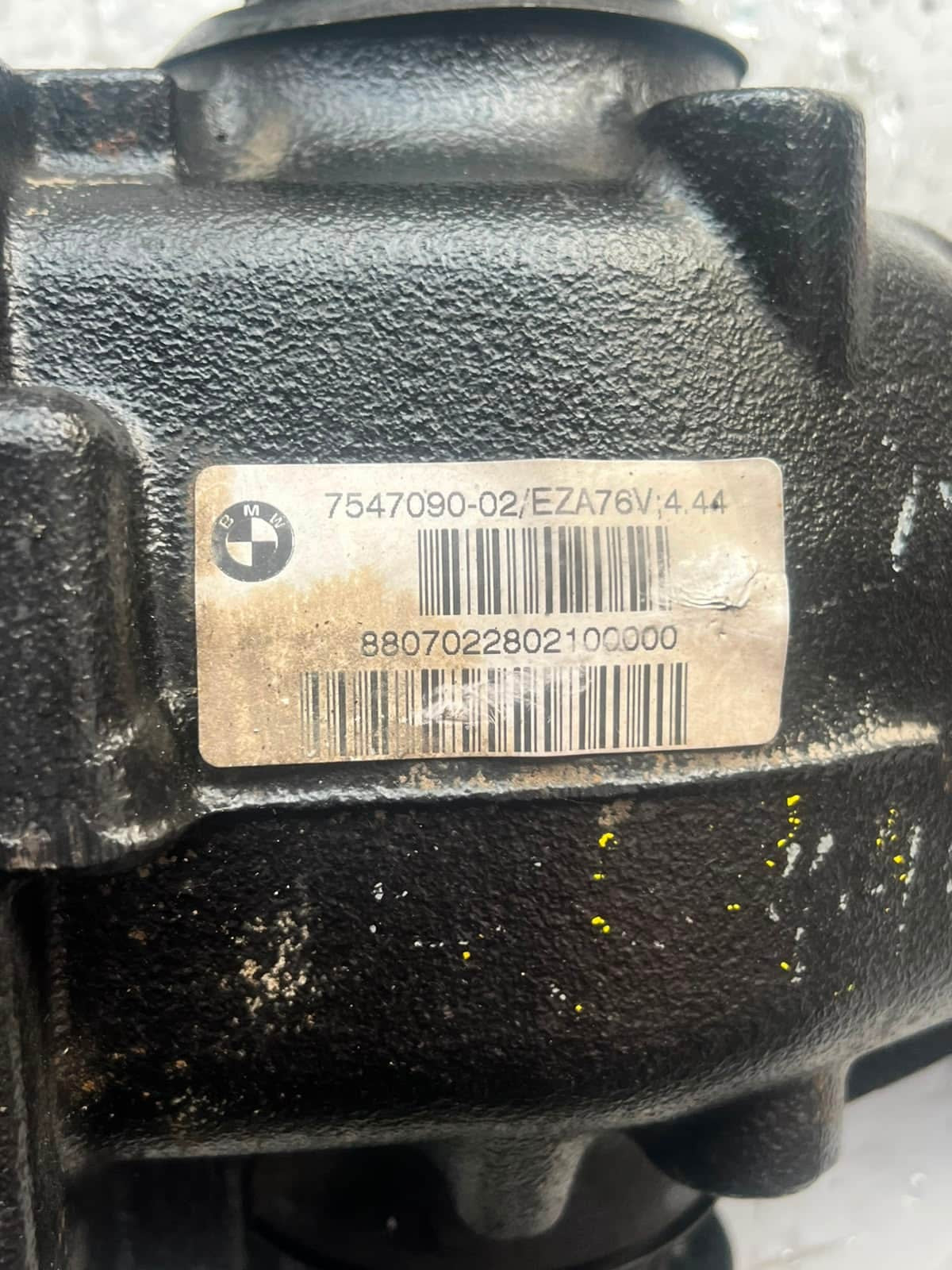 2007-2010 BMW X3 E83 Rear Differential 7547090 RATIO 4.44 