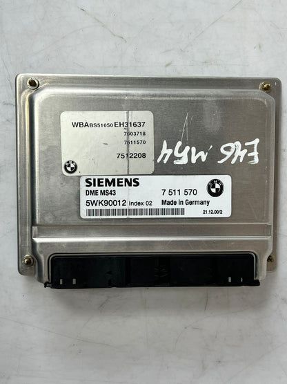 BMW 3 5 X5 series E46 E39 E53 2.5i M54 ENGINE ECU KIT UNIT DME MS43 EWS3 KEY OEM