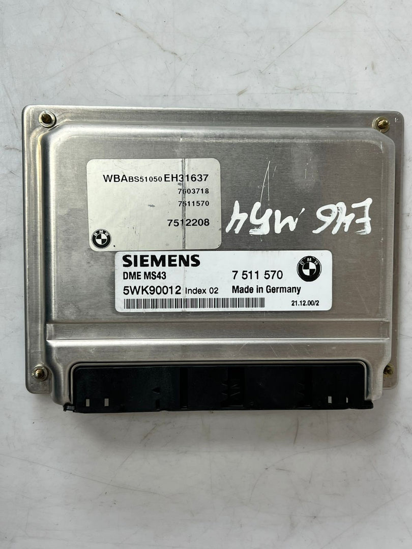 BMW 3 5 X5 series E46 E39 E53 2.5i M54 ENGINE ECU KIT UNIT DME MS43 EWS3 KEY OEM