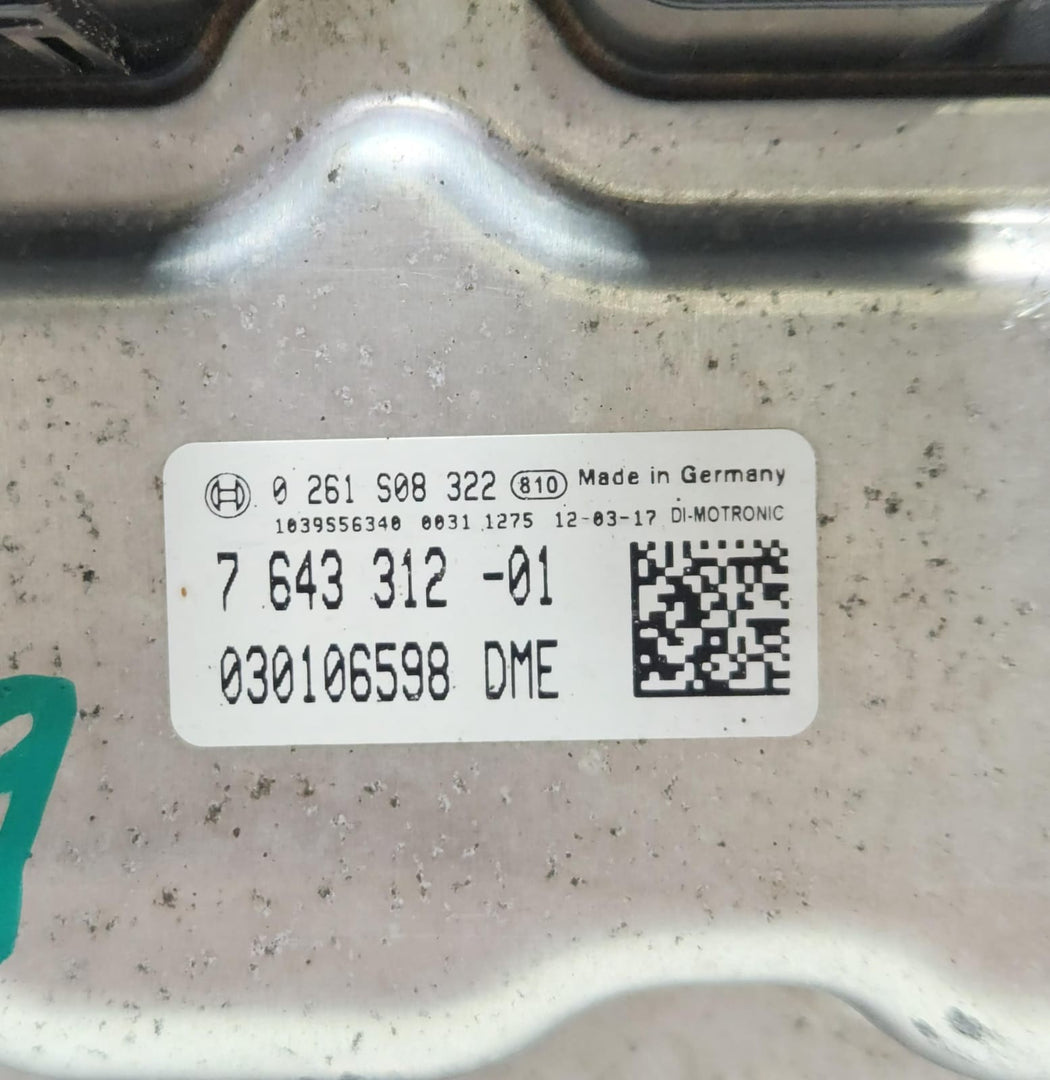2012-2018 BMW 320i Engine Control Unit 7643312, 3 Series F30 F31 F35 OEM