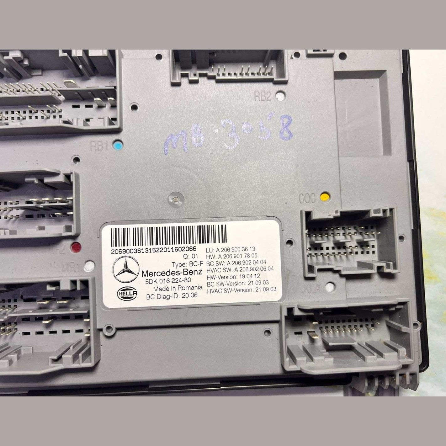 Mercedes W206 BCM Body Control Unit On Board Power Distribution Control Unit A 2