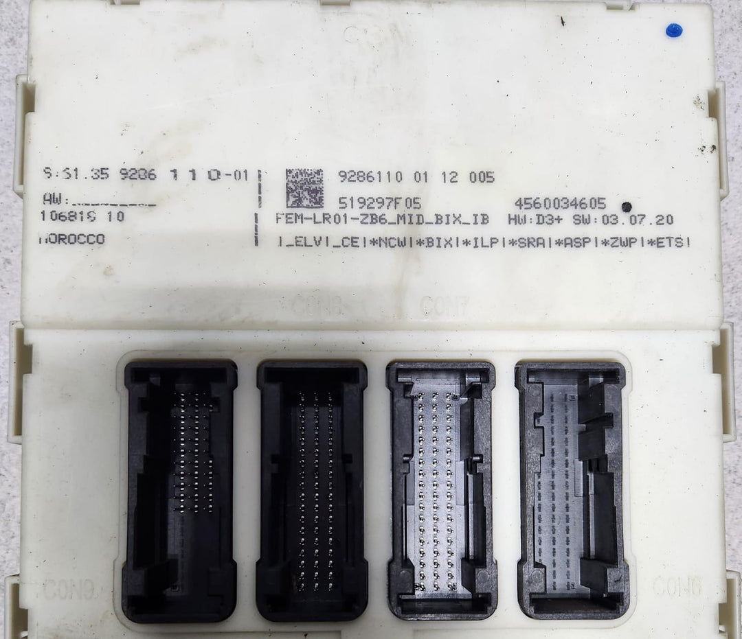2012 BMW 328i Body Control Comfort Module 9286110