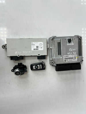 BMW X3 F25 N47D F10 Engine Control Unit ECU SET DDE + CAS4 +1 KEY 8513184 OEM