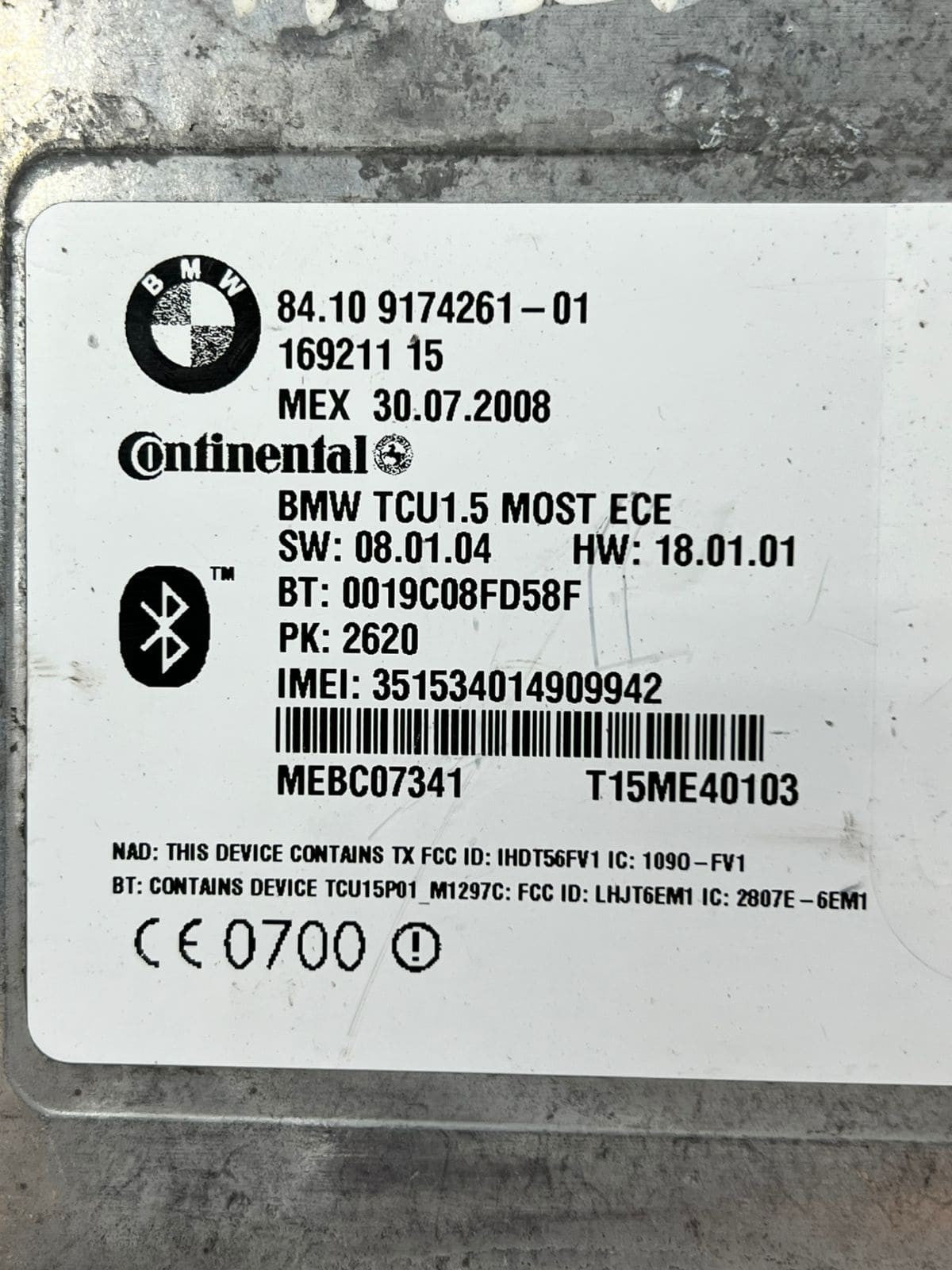 BMW E60, E87, E90 Bluetooth Control Unit Module 9174261 OEM
