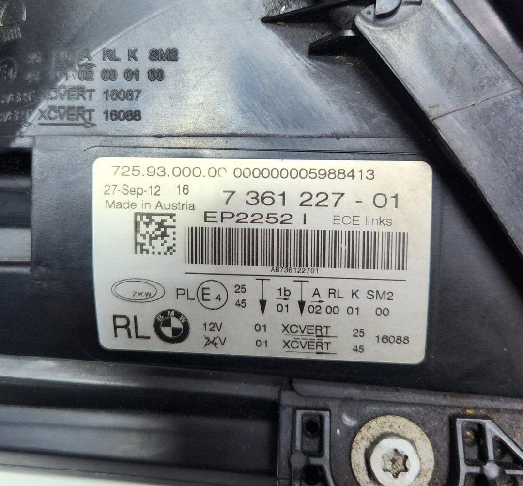 2013-2015 BMW 740Li Adaptive LED Headlight 7361227 7 Series F01 F02 LCI OEM ECE