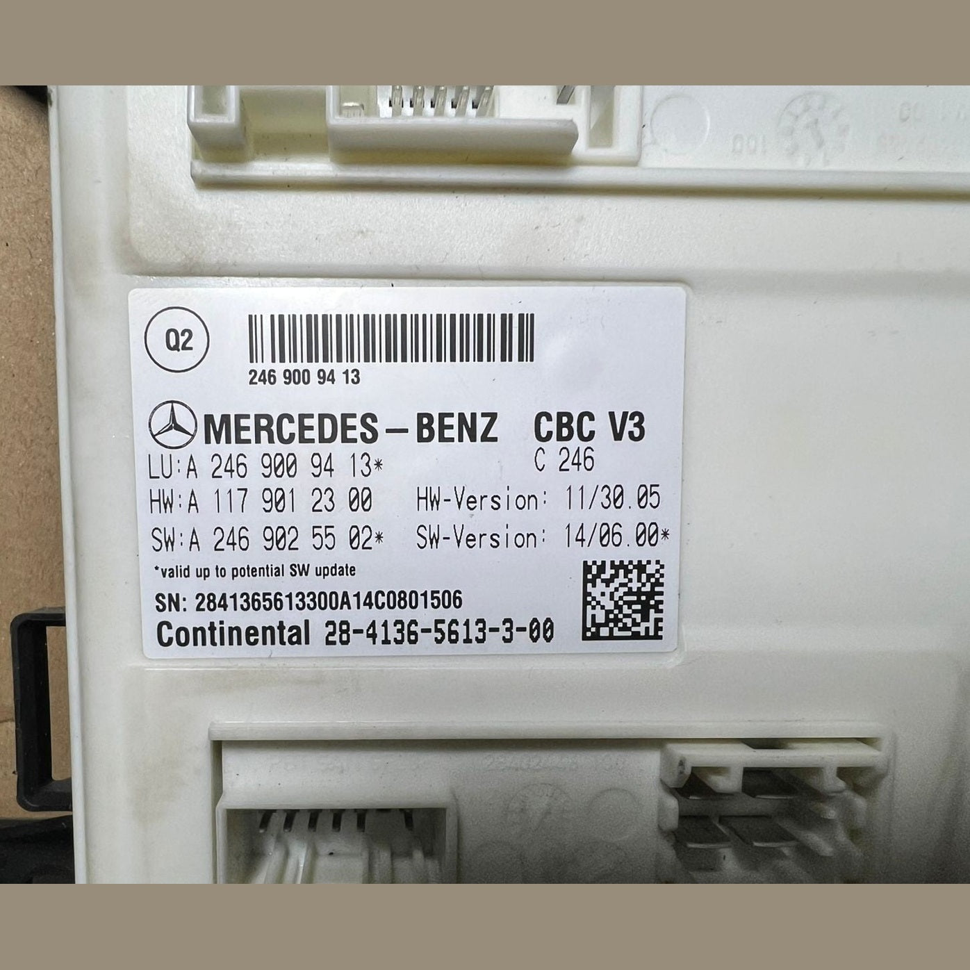 Mercedes-Benz W246 CLA B-Class Front SAM Control Module Unit A246 9009413 OEM