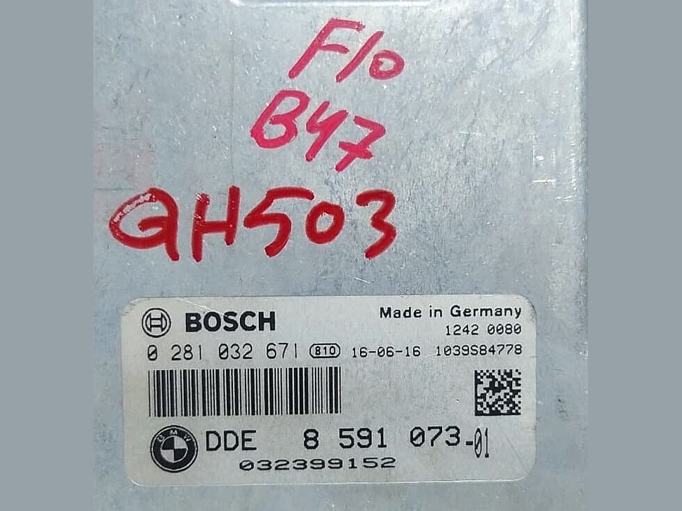 BMW 520D 2014 DIESEL F10  Engine CONTROL UNIT  ECU Diesel B47 8591073
