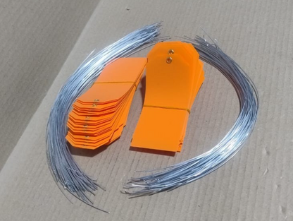 ACRYLIC TAG WITH METAL EYELET – THIN PLASTIC LABEL - IND/CRAFT ID TAG ORANGE