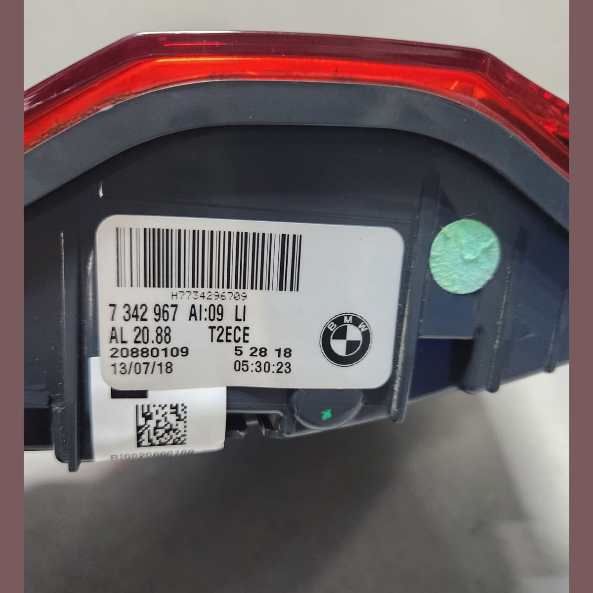 2016-2019 BMW 740i Rear Left Inner Taillight 7342967 7 Series G11 G12 740i 