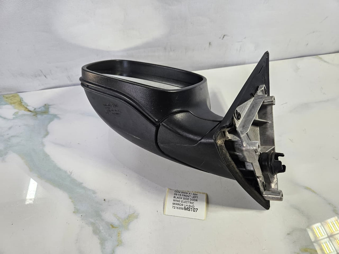 OEM BMW X1 E84 09-15 FRONT LEFT BLACK SIDE DOOR WING MIRROR LH-RHD 7216398