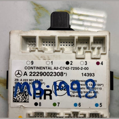 2015 Mercedes-Benz W205 W222 Door Control Module Unit A 2229002308 S400 C200 
