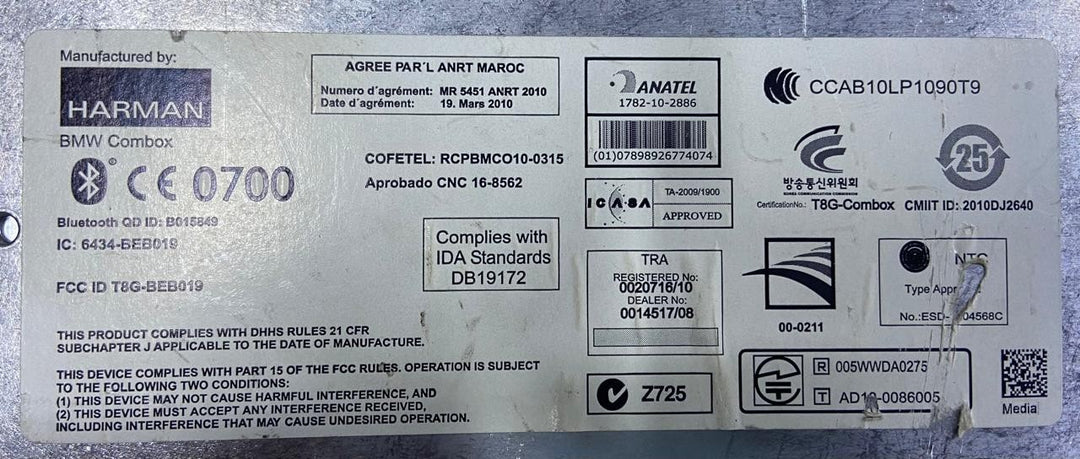OEM BMW X1 E84 X5 E70 COMBOX TELEMATICS BLUETOOTH CONTROL MODULE 9257160