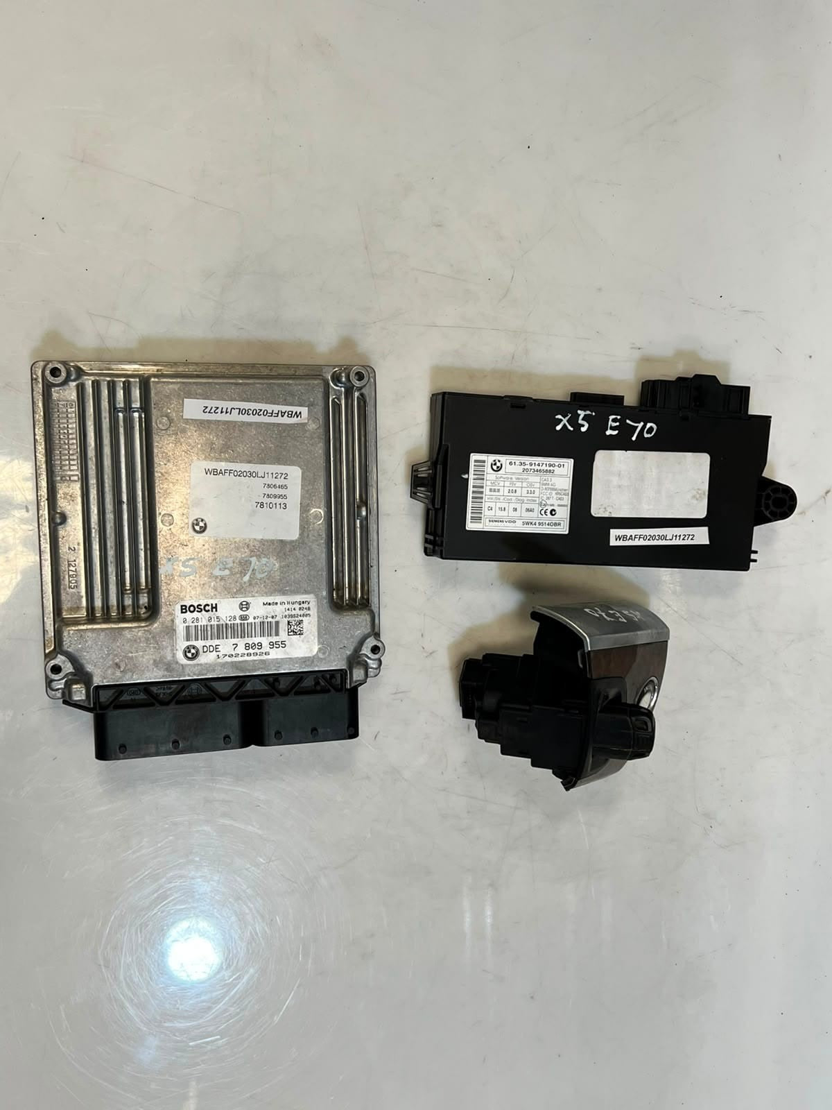2009-2011 BMW X5 E70 335d Engine Control Unit ECU SET DDE+CAS3+1KEY 7809955