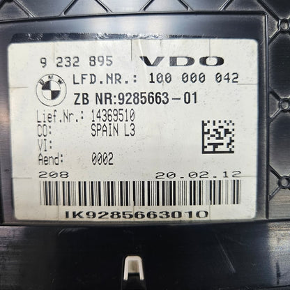 2014-2016 BMWF30 F32 F33 F36 328i Speedometer Instrument Cluster 9232895