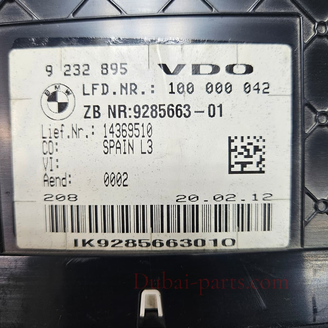 2014-2016 BMWF30 F32 F33 F36 328i Speedometer Instrument Cluster 9232895