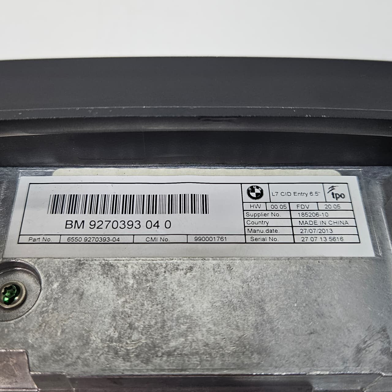 2012-2018 BMW 3 4 Series F30 F32 F36 320i Information Display Screen 9270393