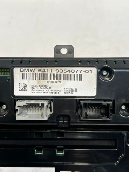 2015-2017 BMW X3 F25 Climate Control CONSOLE Panel 9354077 OEM