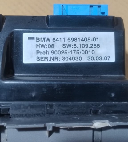 BMW E65 E66 E67 7 SERIES Automatic air conditioning Control Panel 6981405