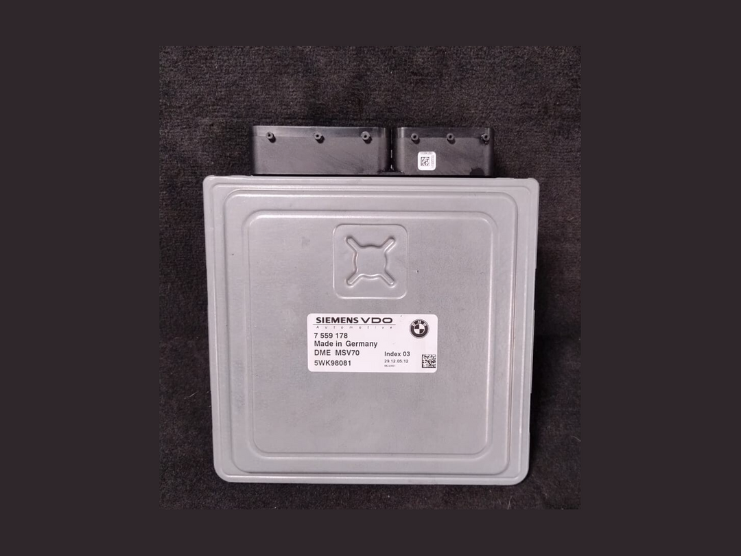 BMW 3 E90 E91, 5 E60 E61 ENGINE CONTROL MODULE UNIT ECU SET +KEY + CASE- 7559176