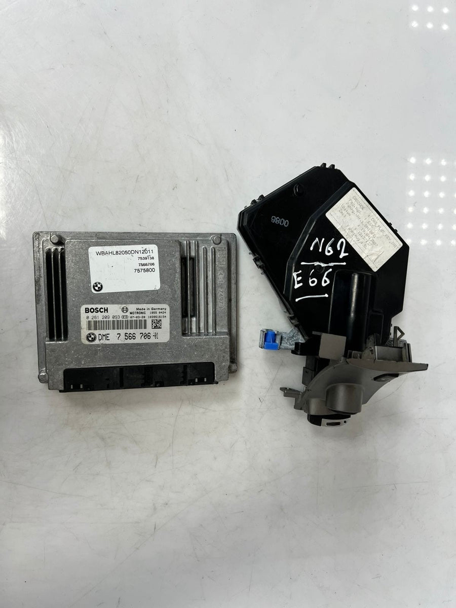 06-07 BMW N62 E66 550i E65 Engine Control Module ECU SET DME+CAS/ZAS RD 7566706