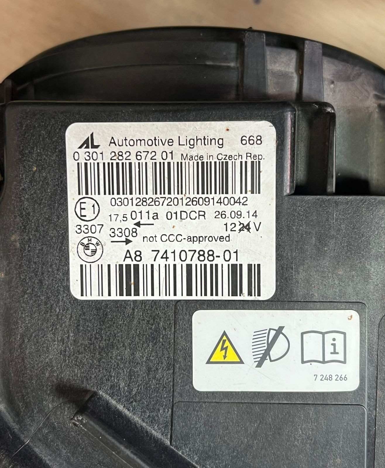 BMW 4 Gran Coupe F36 420d Front Right Headlight 7410788 2015 RHD