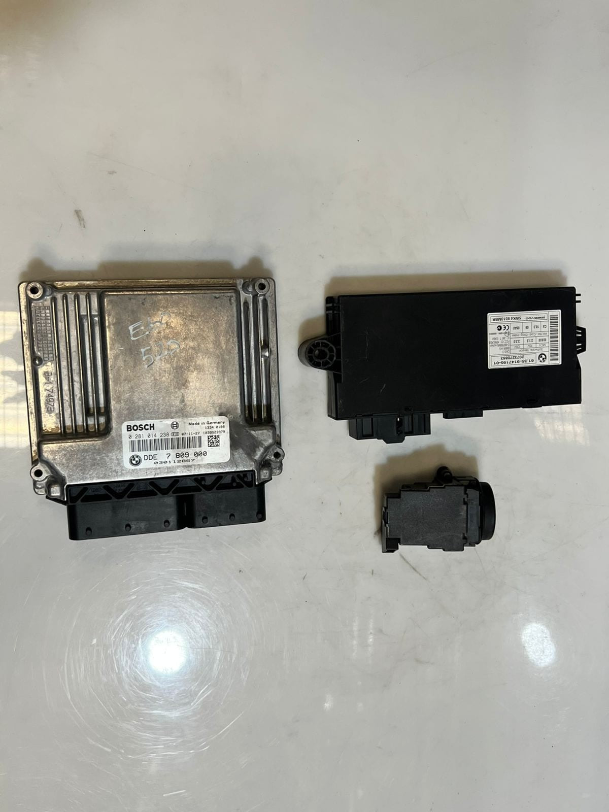 2007 BMW E60 520D N47 Engine Control Unit ECU SET DDE + CAS3 7809000 OEM