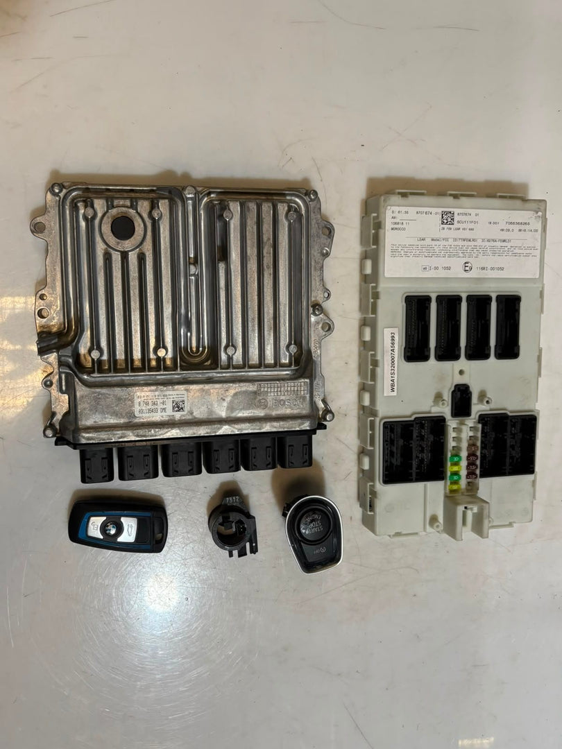 2018-2020 BMW 1' F20 LCI 125I Engine Control Unit ECU SET DME+FEM+1KEY 8740343