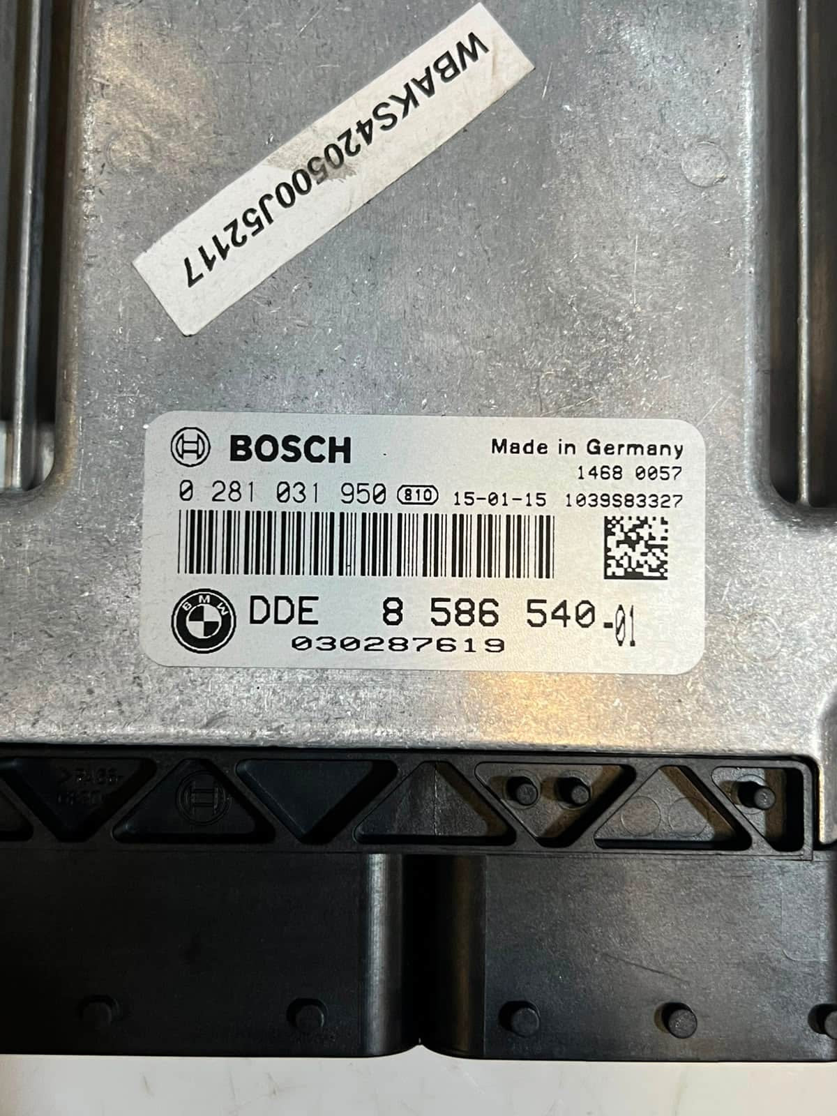 2015 BMW X5 F15 N57N 30dX Engine Control Unit ECU SET DDE+BDC 8586540 OEM