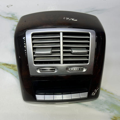 07-13 Mercedes W221 S600 S400 Rear Center Console A/C Air Vent Trim Wood OEM