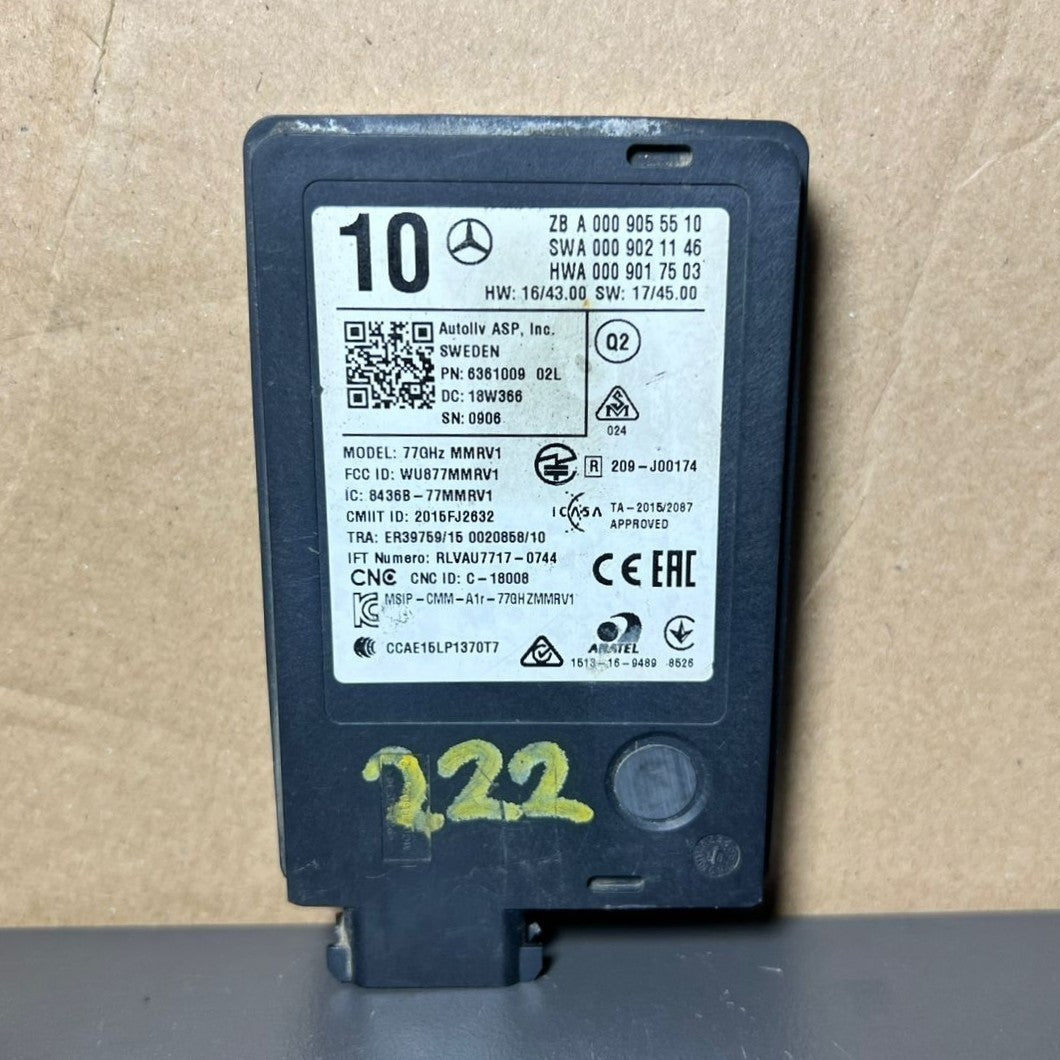 Mercedes-Benz W222 Bumper Blind Spot Radar Distance Sensor Module A000 9055510
