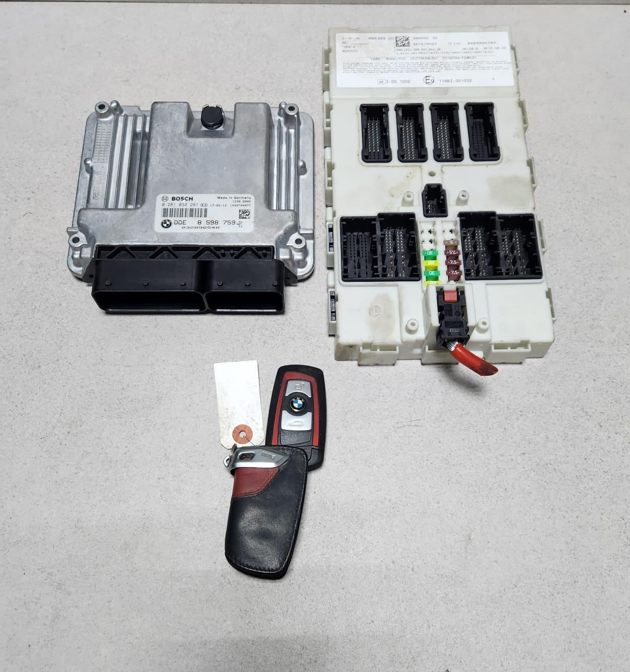 BMW Engine Control Unit DDE 8598759 ECU SET 320D 2017 B47 RHD 