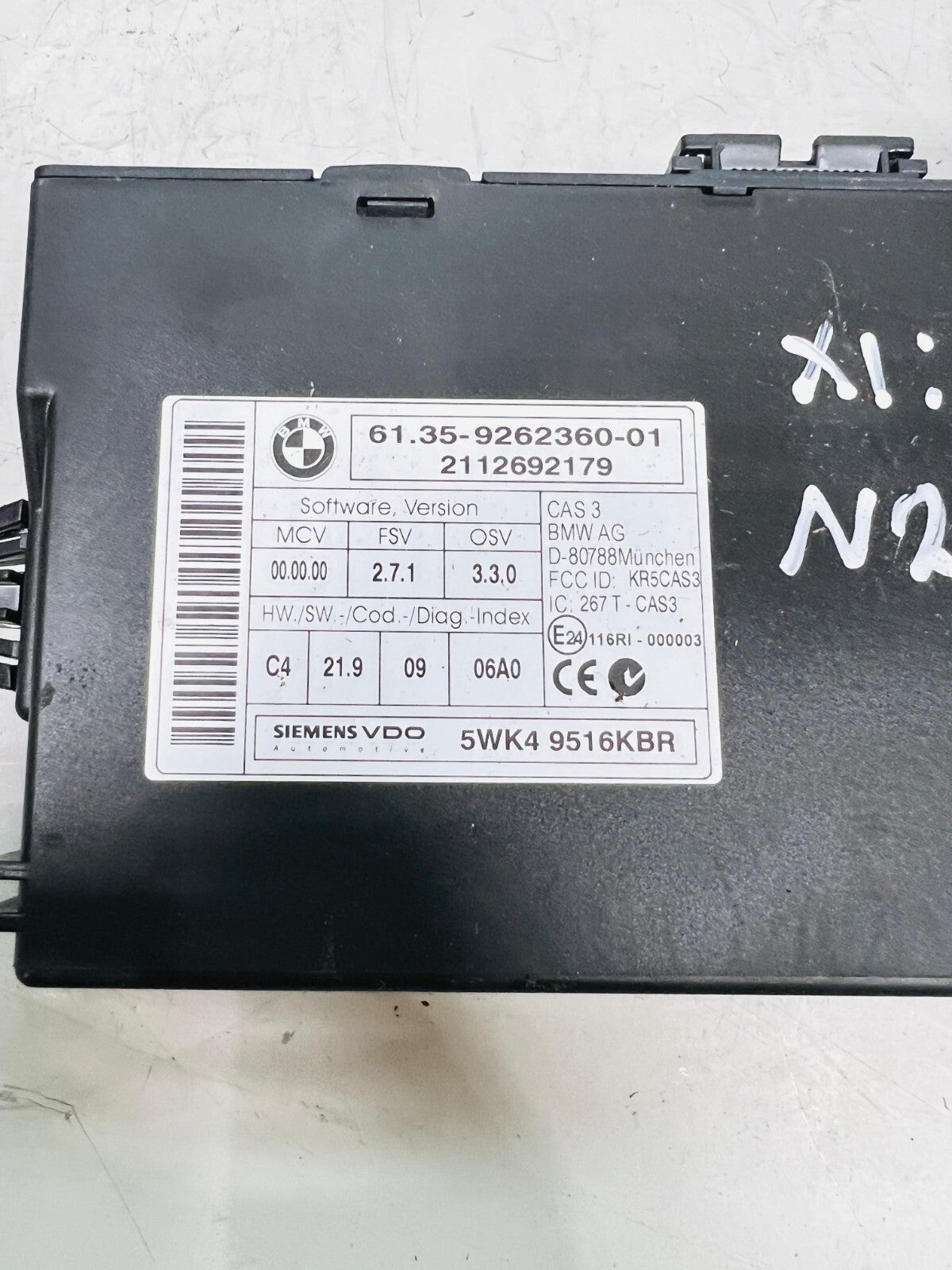 BMW X1 20iX E84 2011 N20B20A ENGINE CONTROL UNIT ECU KIT 7629006