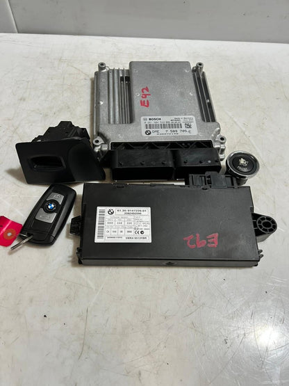 BMW 3 SERIES E92 Engine Control Unit ECU SET DME + CAS3 + 1KEY 7589705 OEM